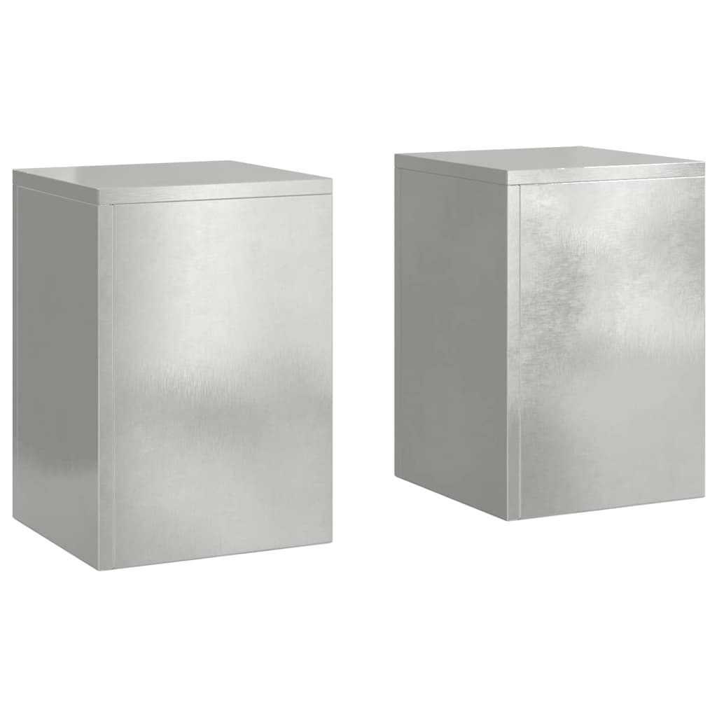 Stalak za biljke 2 pcs Srebrno 24 x 24 x 35 cm Nehrđajući čelik