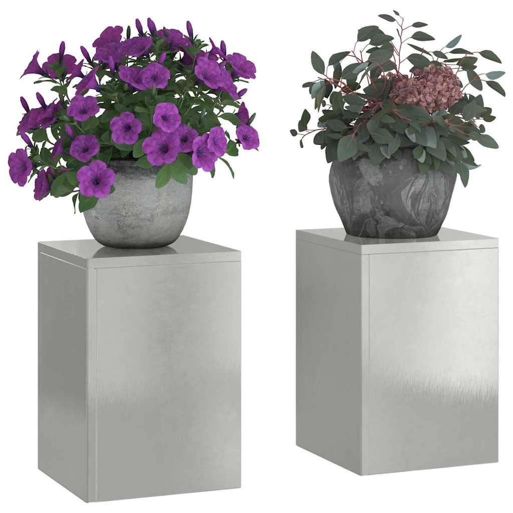 Stalak za biljke 2 pcs Srebrno 24 x 24 x 35 cm Nehrđajući čelik