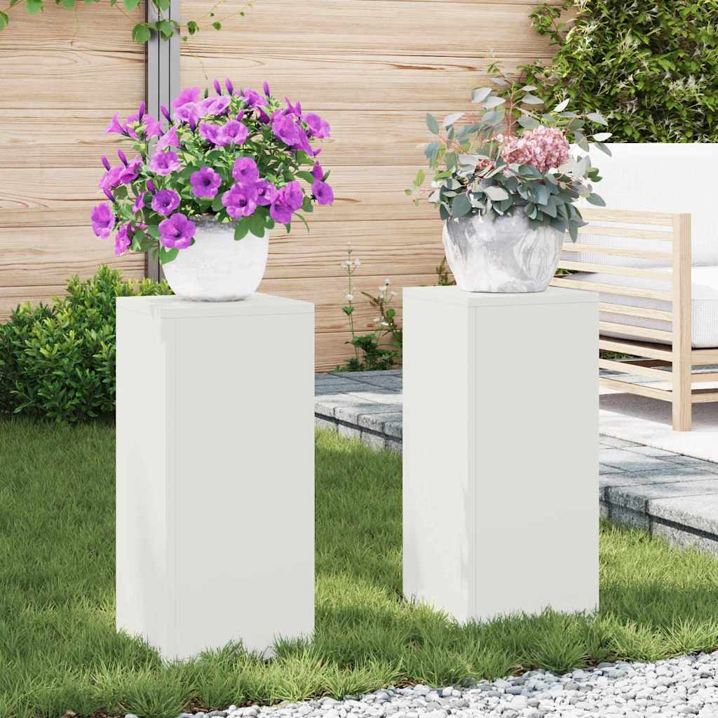 Stalak za biljke 2 pcs Bijelo 24 x 24 x 55 cm Čelik