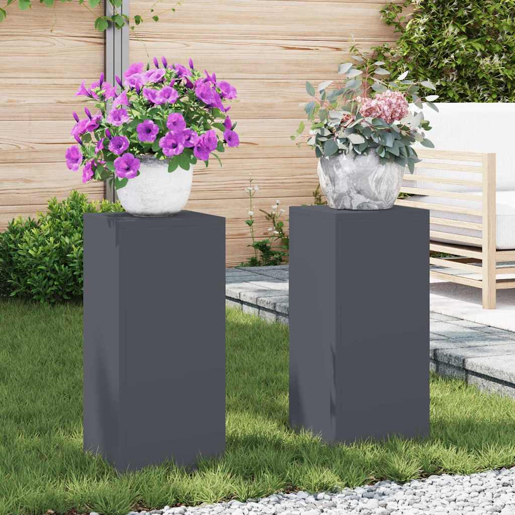 Stalak za biljke 2 pcs Antracit 24 x 24 x 55 cm Čelik