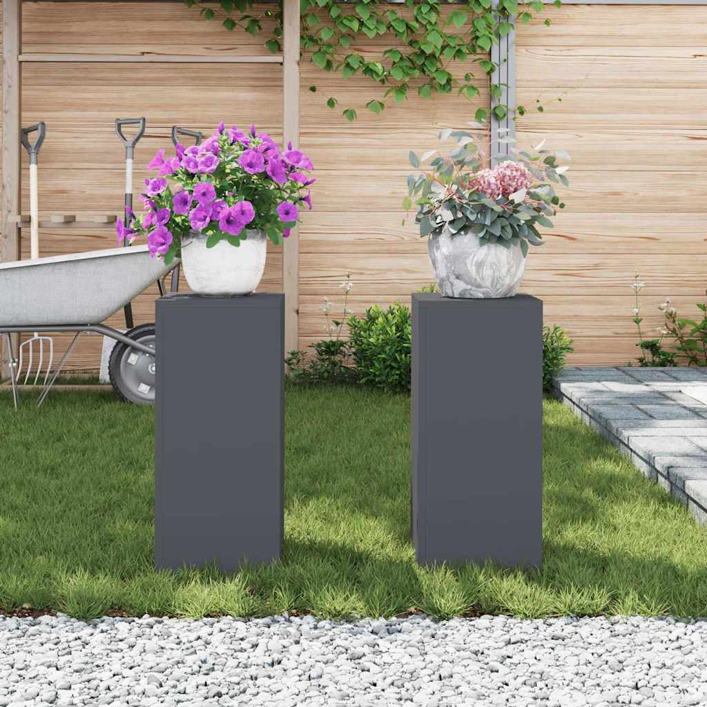 Stalak za biljke 2 pcs Antracit 24 x 24 x 55 cm Čelik