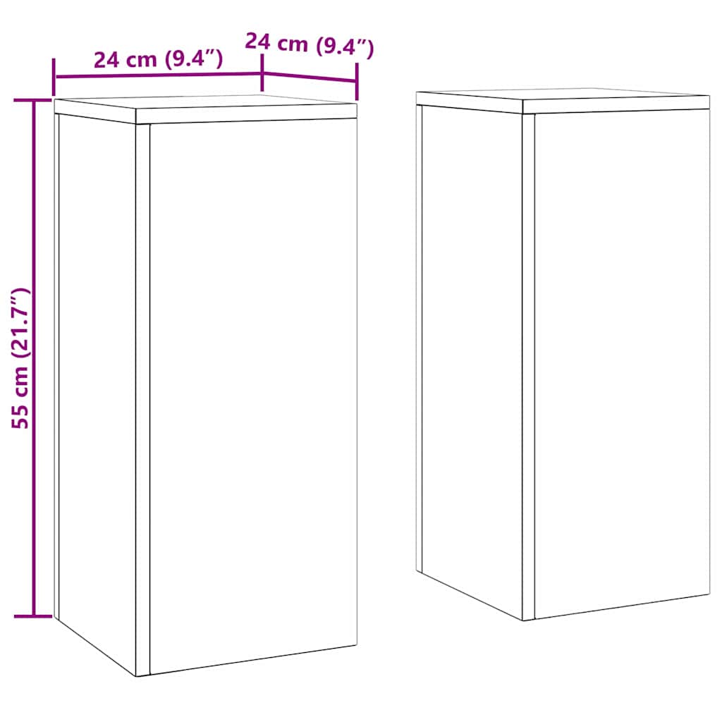 Stalak za biljke 2 pcs Antracit 24 x 24 x 55 cm Čelik