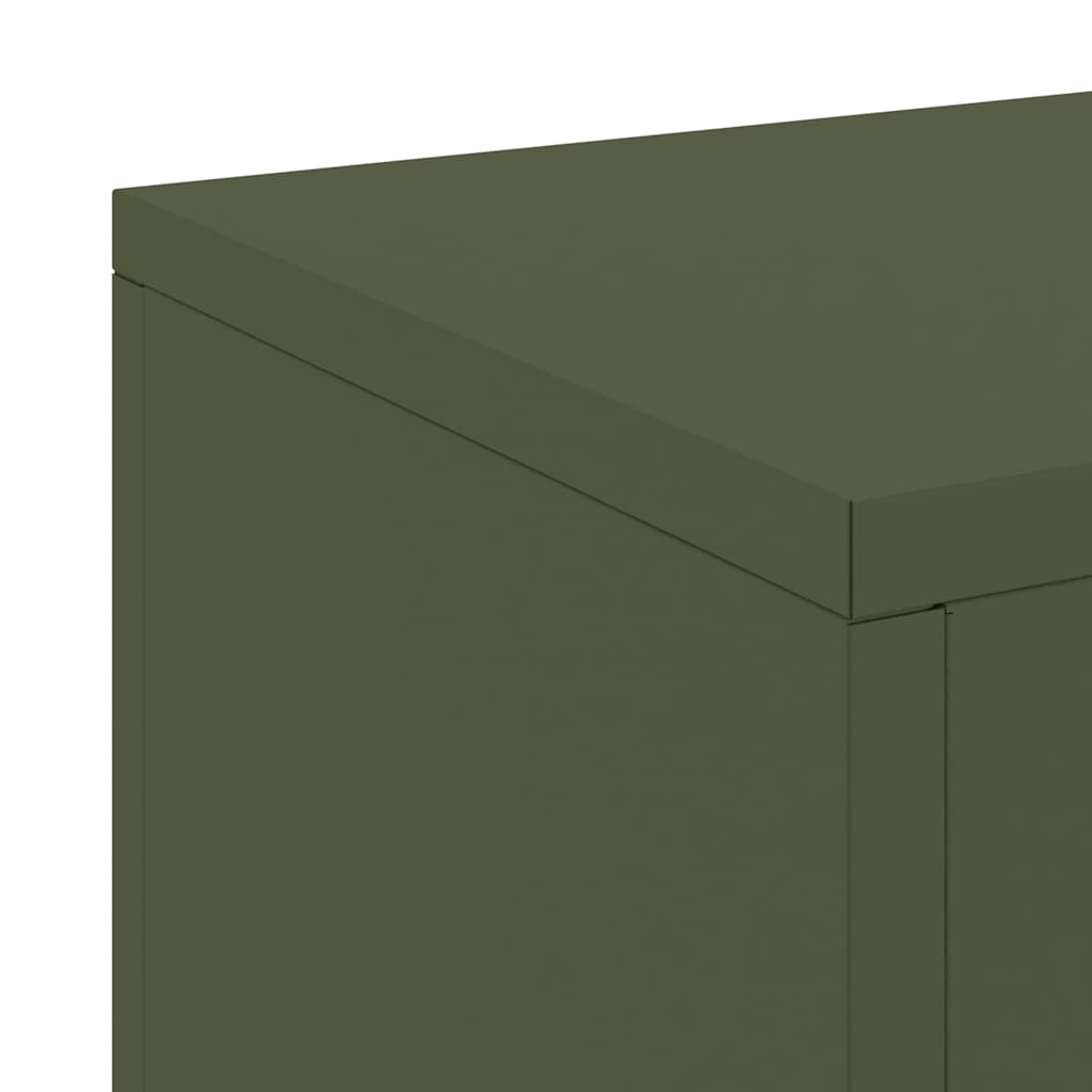 Stalak za biljke 2 pcs Maslinovo zelena 24 x 24 x 55 cm Čelik