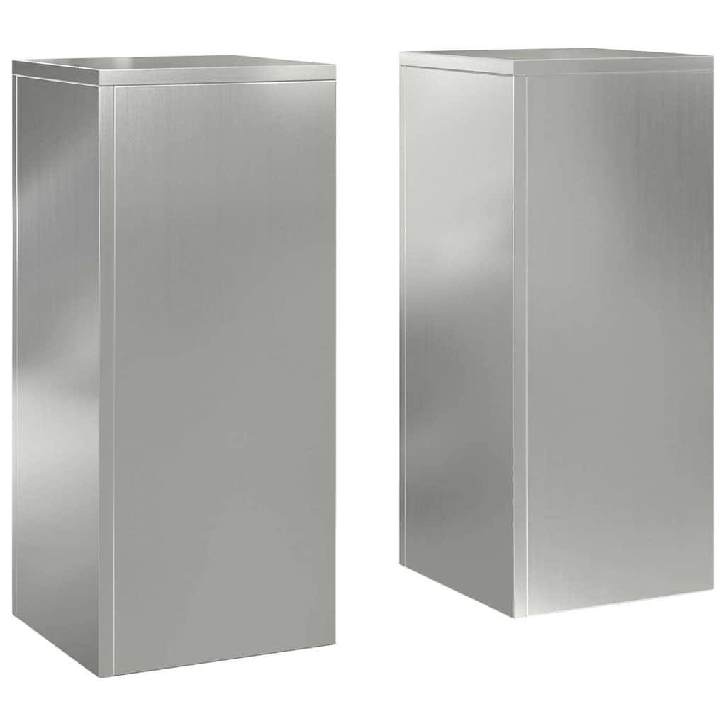 Stalak za biljke 2 pcs Srebrno 24 x 24 x 55 cm Pocinčani čelik