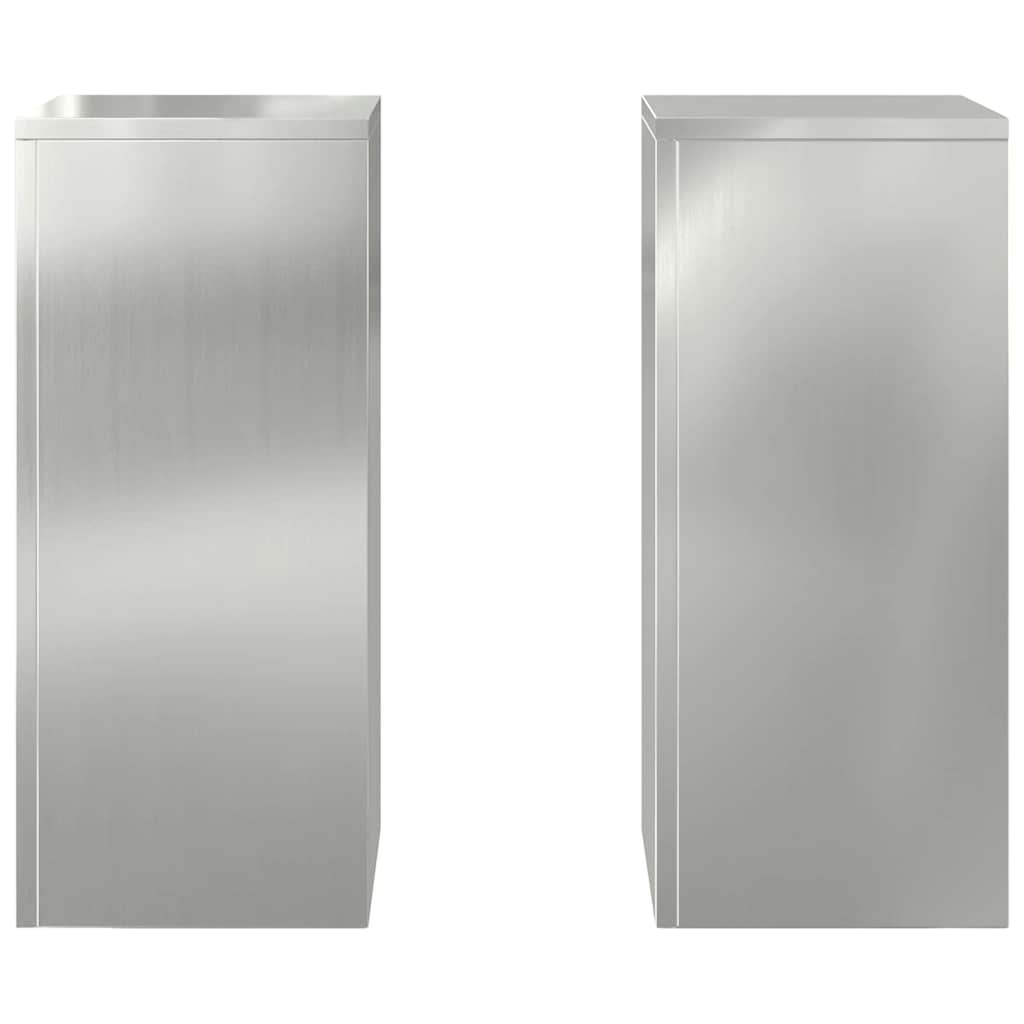 Stalak za biljke 2 pcs Srebrno 24 x 24 x 55 cm Pocinčani čelik