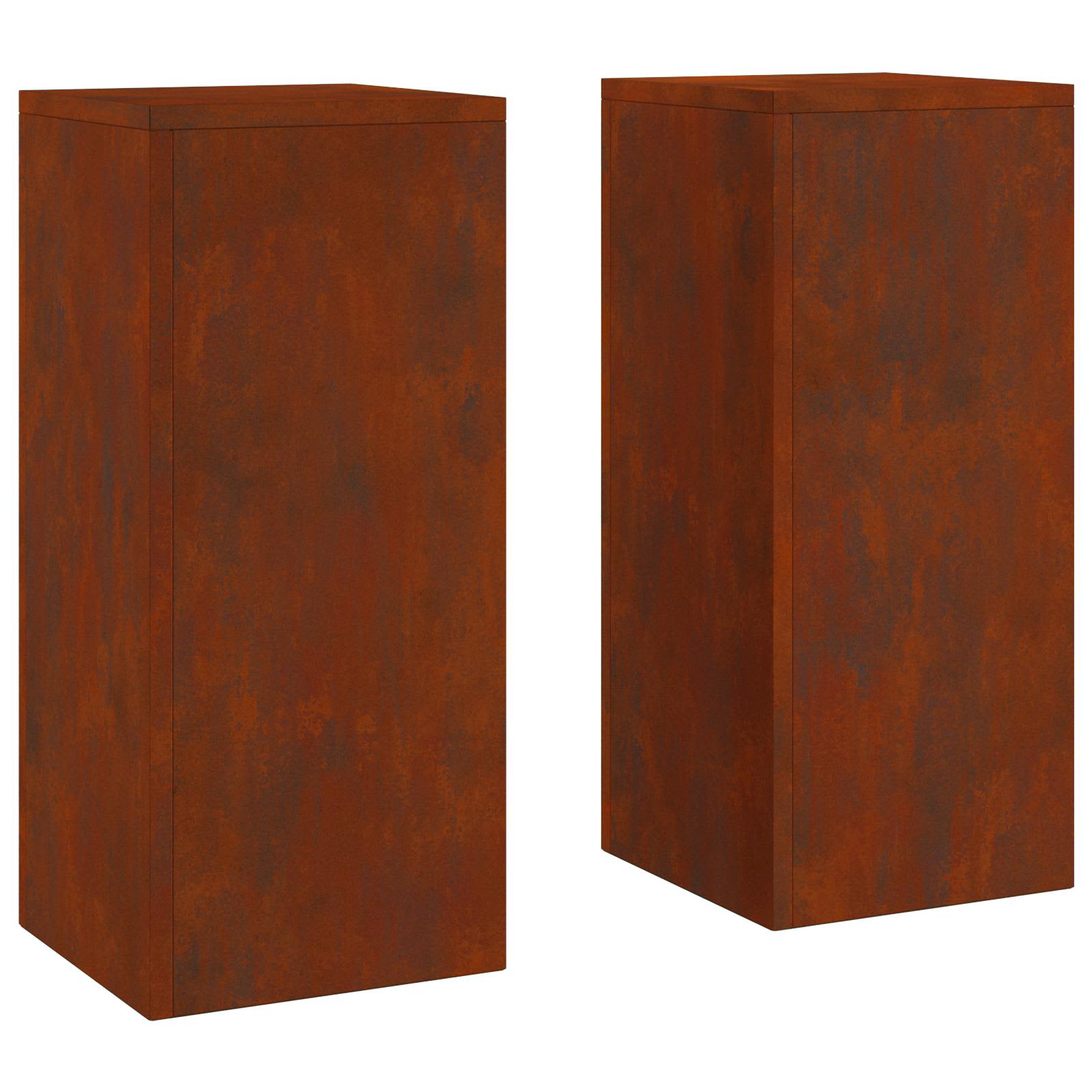 Stalak za biljke 2 pcs Rđa 24 x 24 x 55 cm