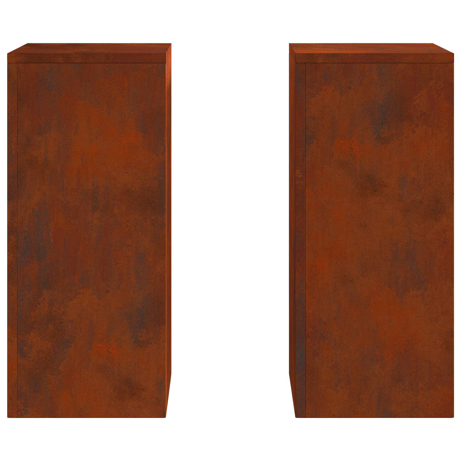 Stalak za biljke 2 pcs Rđa 24 x 24 x 55 cm