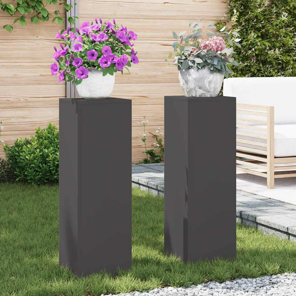 Stalak za biljke 2 pcs Crna 24 x 24 x 75 cm Čelik