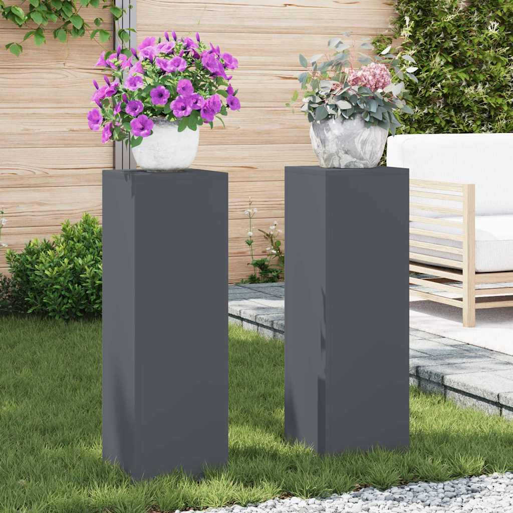 Stalak za biljke 2 pcs Antracit 24 x 24 x 75 cm Čelik
