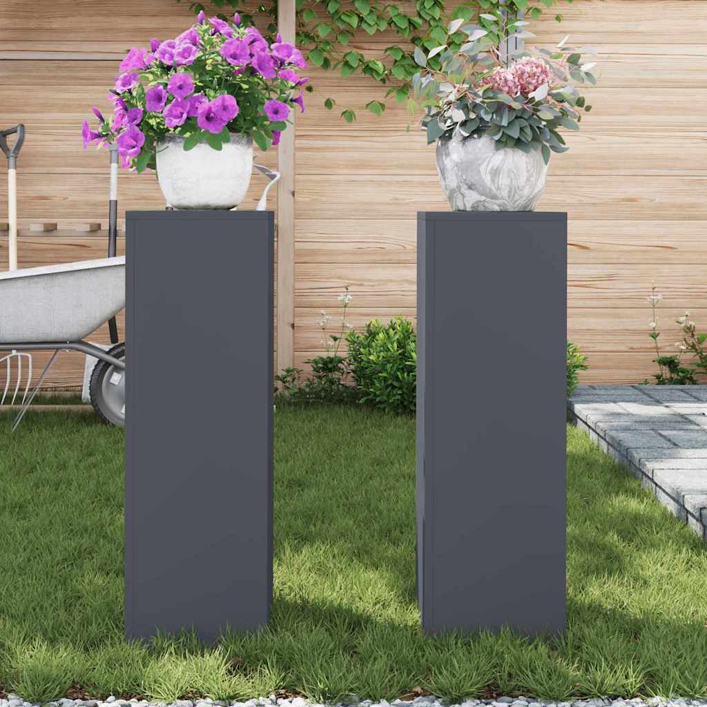 Stalak za biljke 2 pcs Antracit 24 x 24 x 75 cm Čelik
