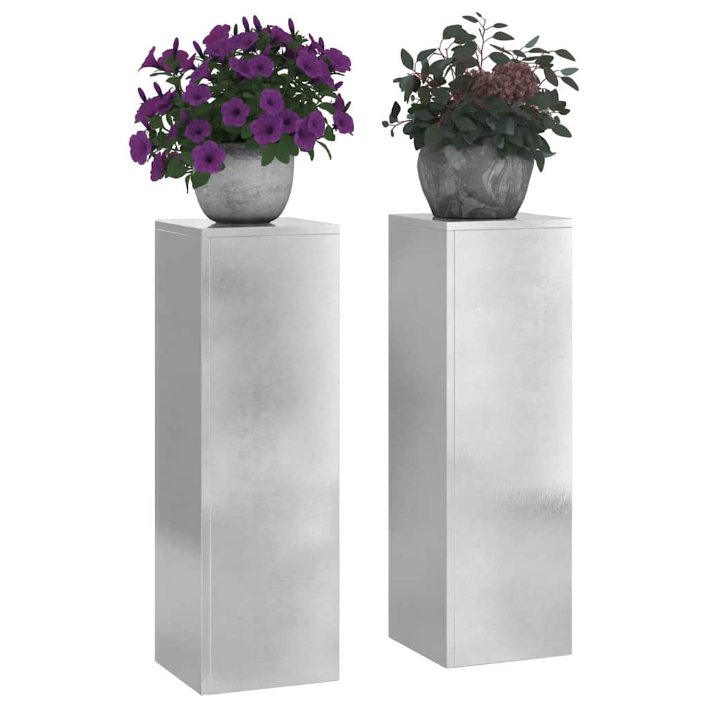 Stalak za biljke 2 pcs Srebrno 24 x 24 x 75 cm Nehrđajući čelik