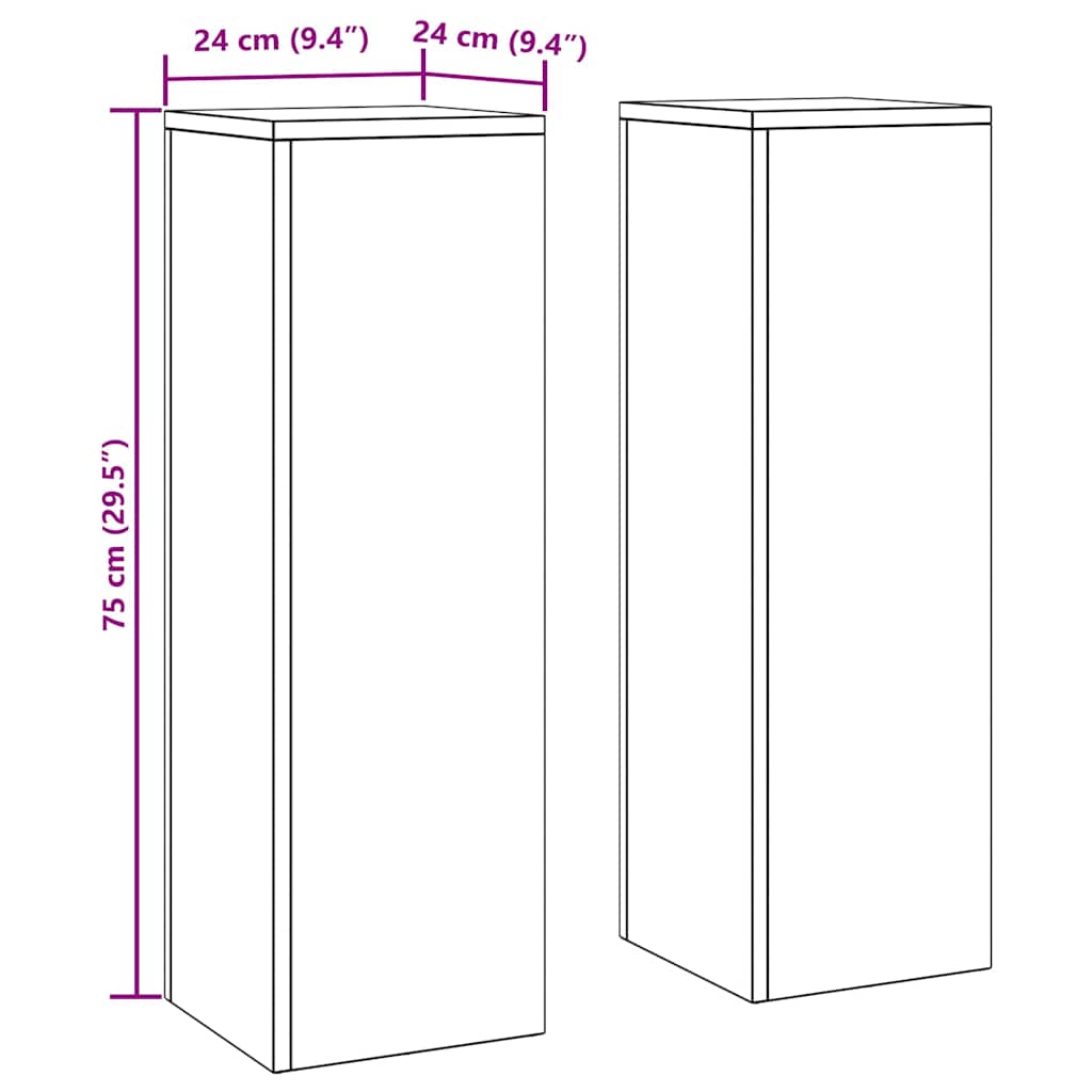 Stalak za biljke 2 pcs Srebrno 24 x 24 x 75 cm Nehrđajući čelik