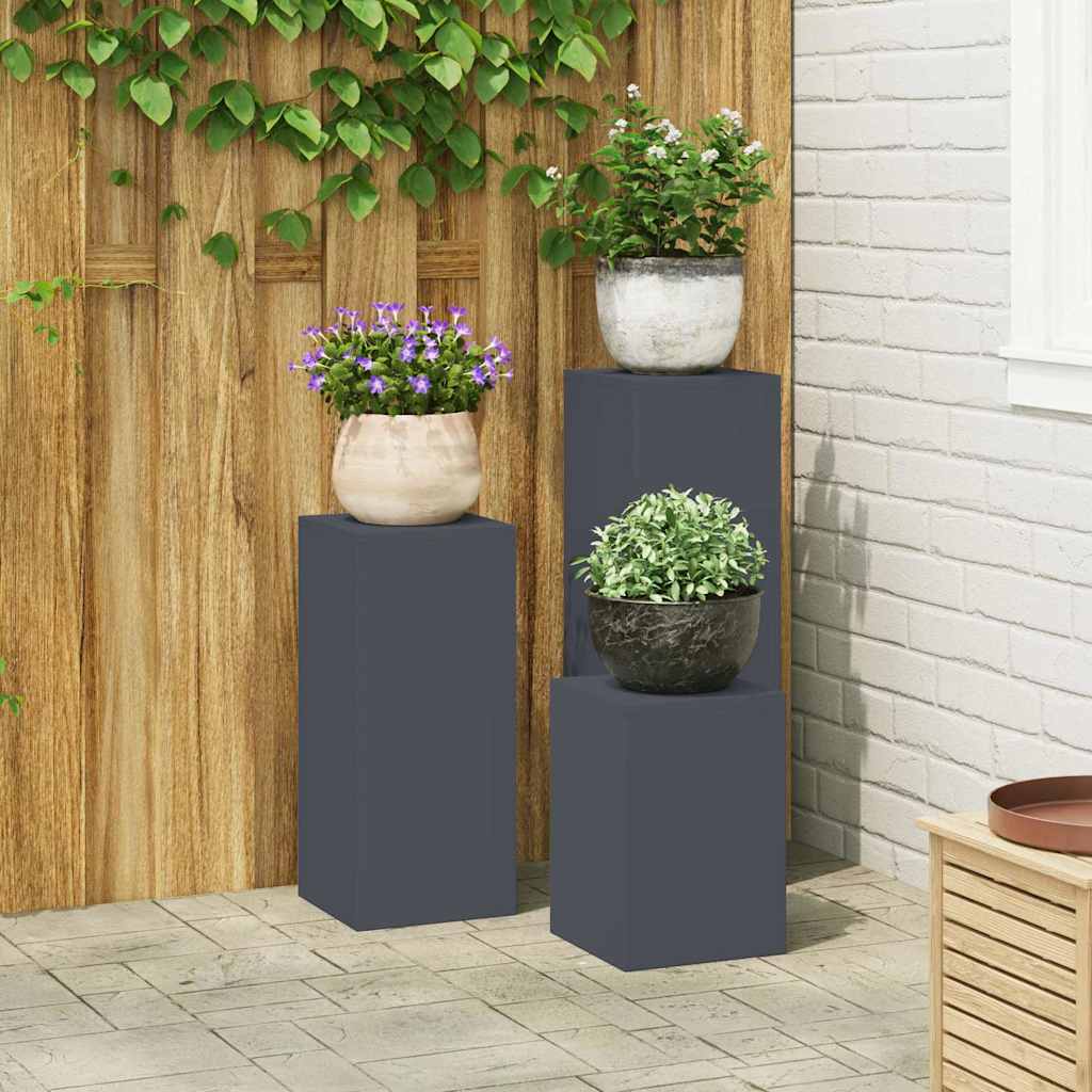 Stalak za biljke 3 pcs Antracit Čelik