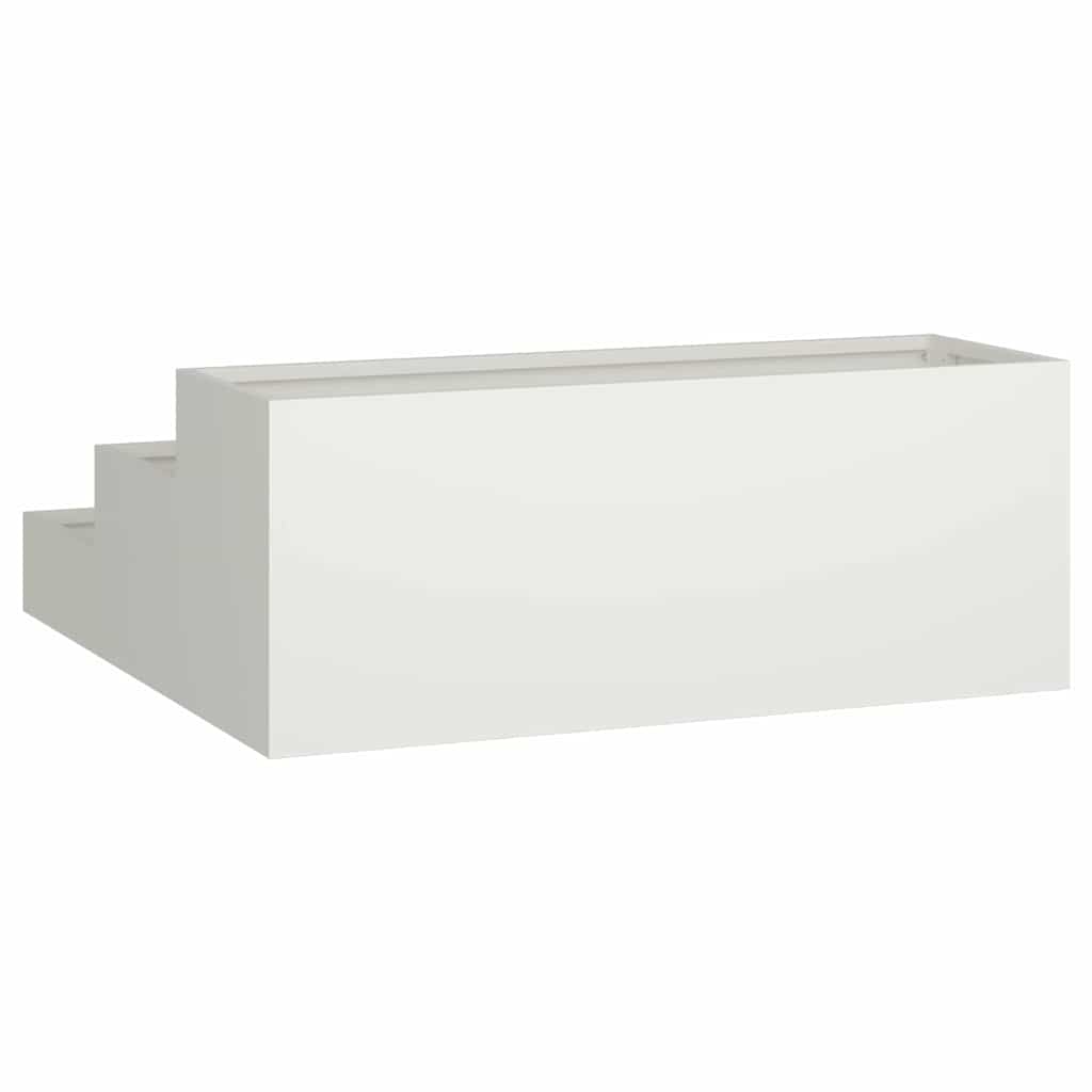 Vrtna saksija Bijelo 90 x 90 x 35 cm Čelična vrata