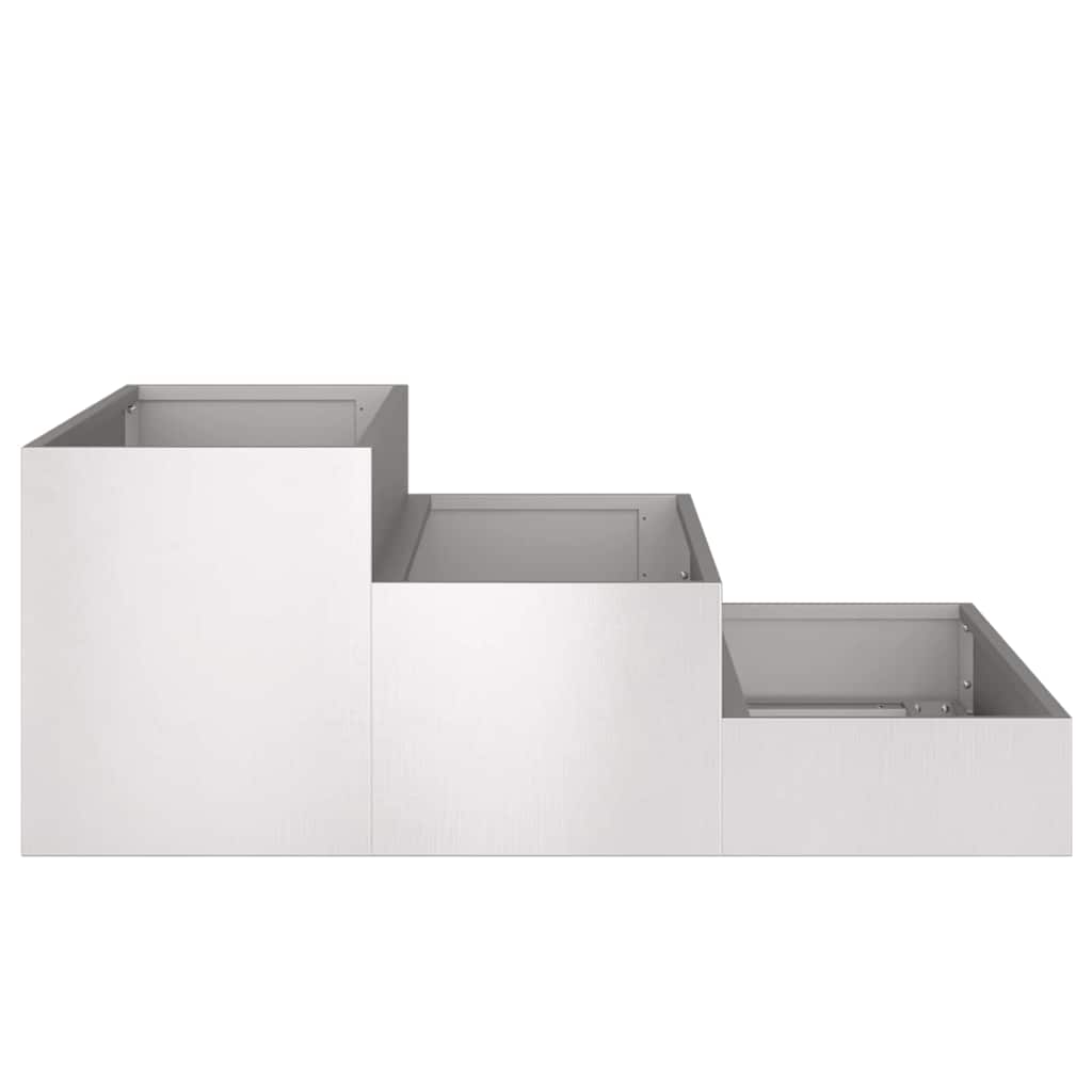 Vrtna saksija Srebrno 90 x 90 x 35 cm Nehrđajući čelik