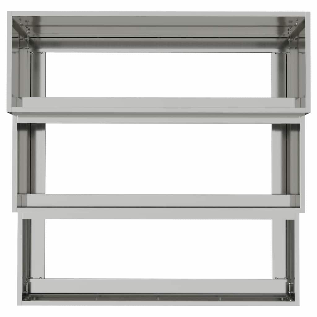 Vrtna saksija Srebrno 90 x 90 x 35 cm Cinkani čelik