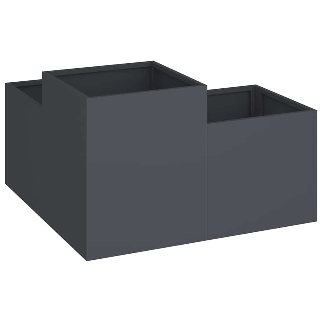 Vrtna saksija Antracit 80 x 80 x 48 cm Čelik