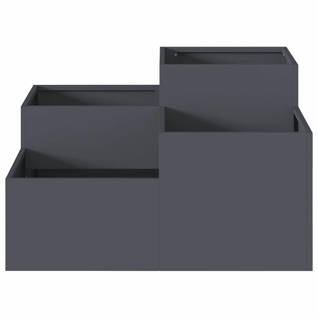 Vrtna saksija Antracit 80 x 80 x 48 cm Čelik