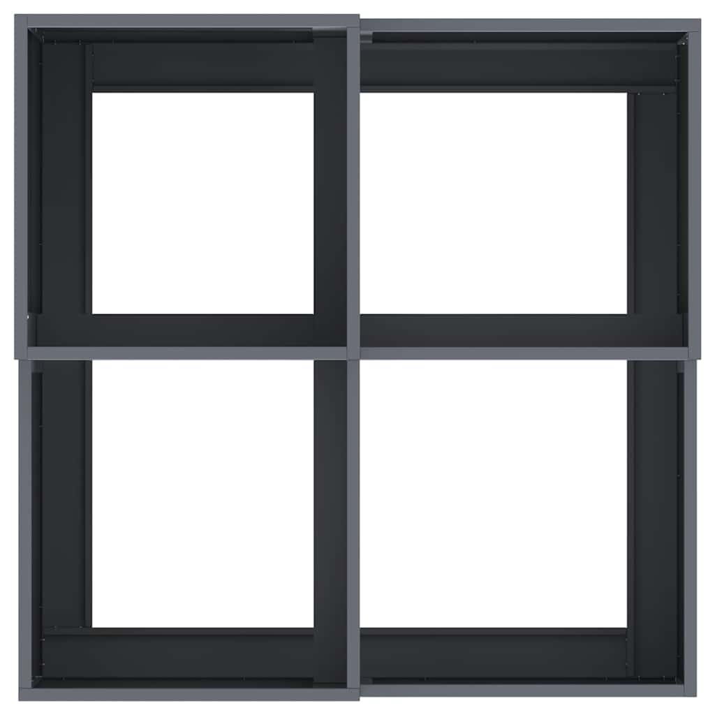Vrtna saksija Antracit 80 x 80 x 48 cm Čelik