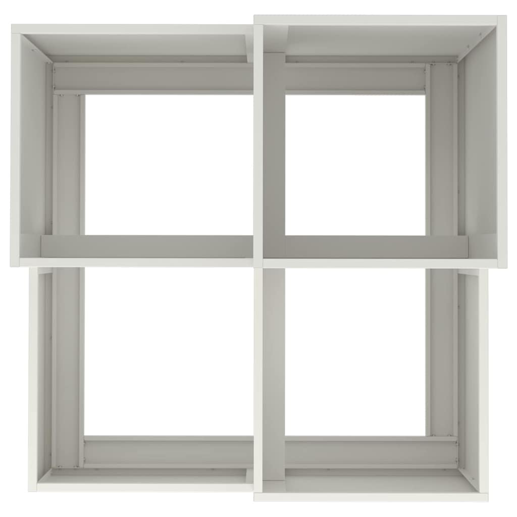 Vrtna saksija Bijelo 80 x 80 x 60 cm Čelik