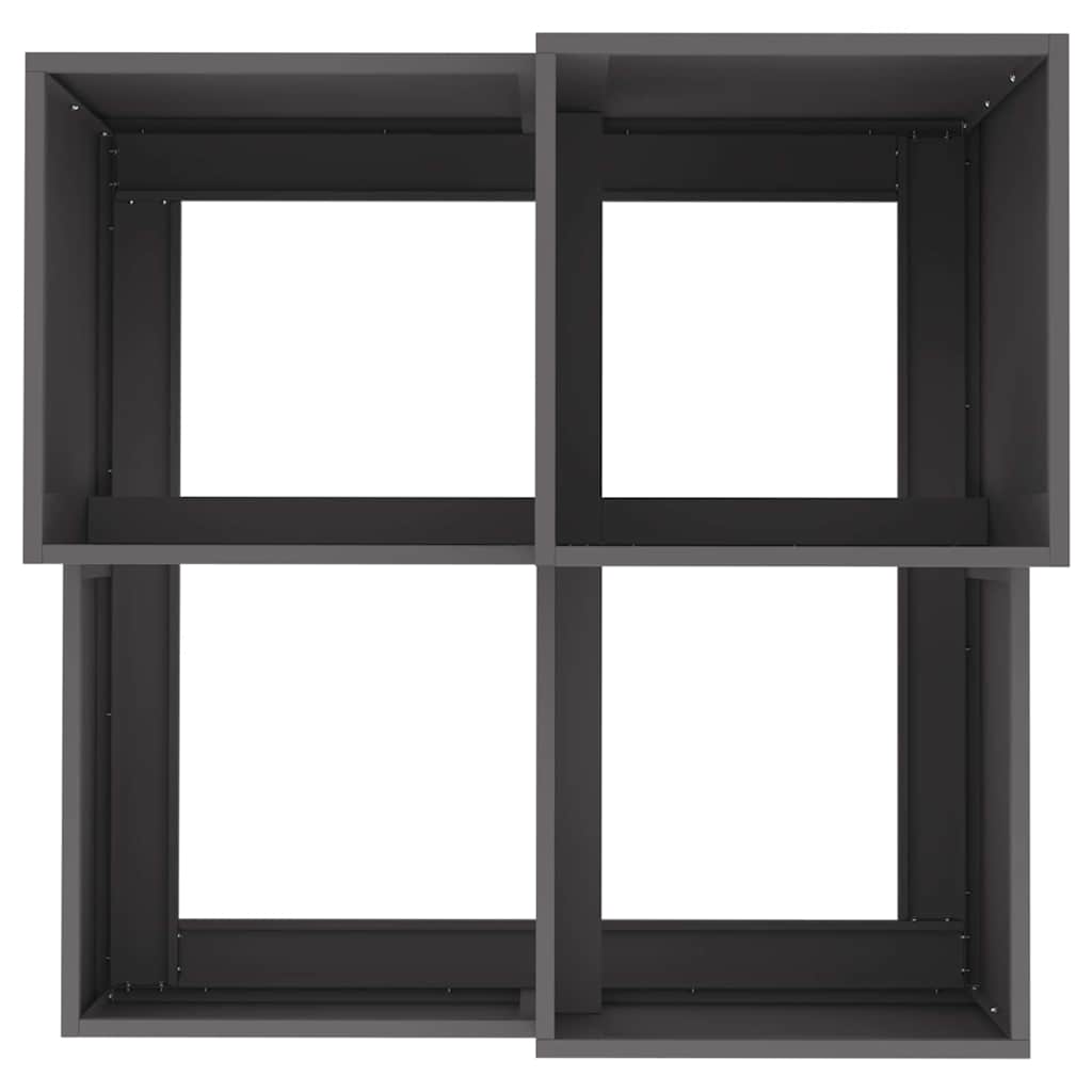 Vrtna saksija Crna 100 x 100 x 60 cm Čelik