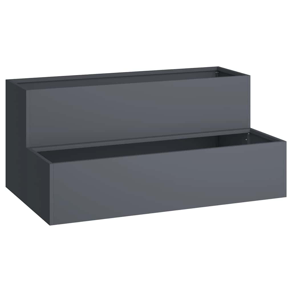 Vrtna saksija Antracit 100 x 60 x 45 cm Čelična vrata