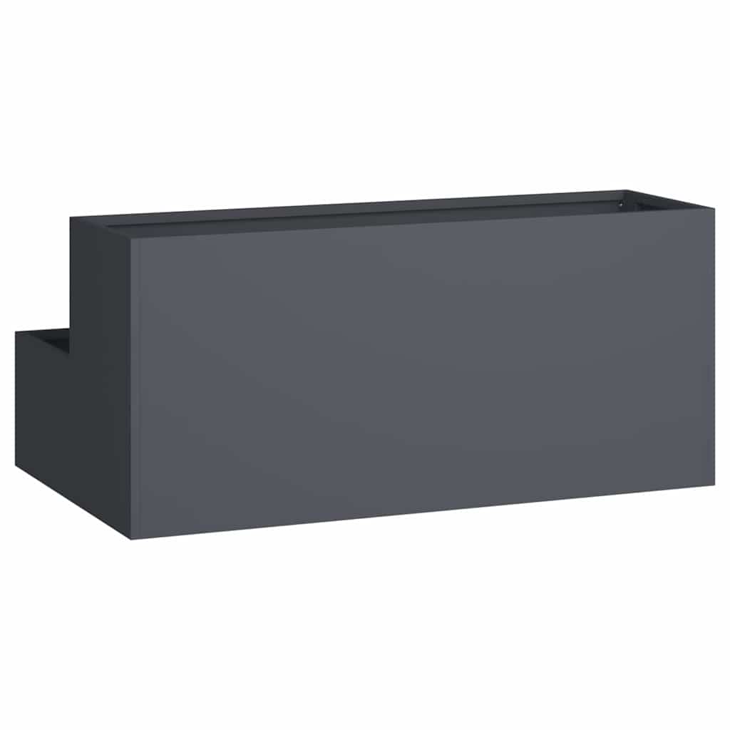 Vrtna saksija Antracit 100 x 60 x 45 cm Čelična vrata