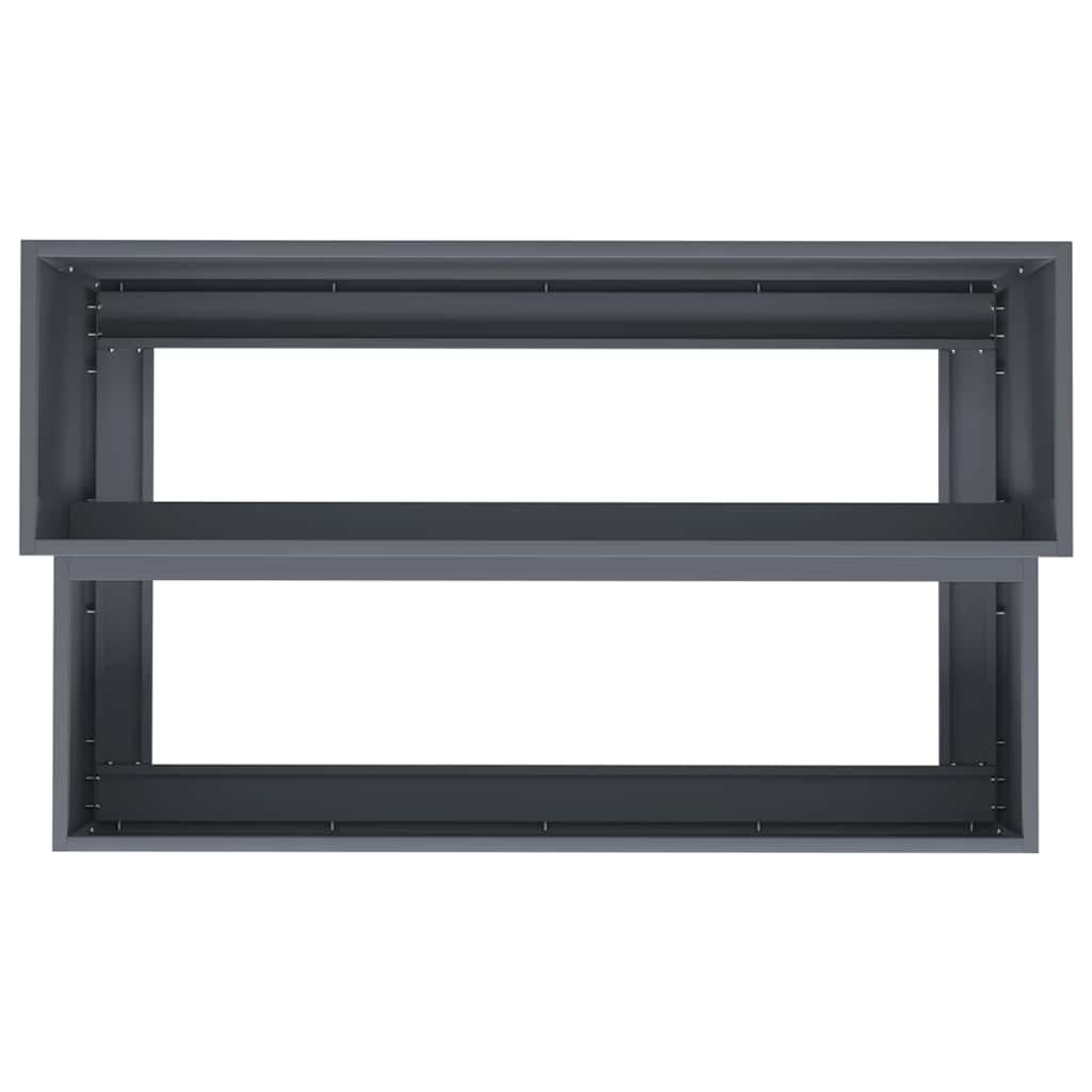 Vrtna saksija Antracit 100 x 60 x 45 cm Čelična vrata