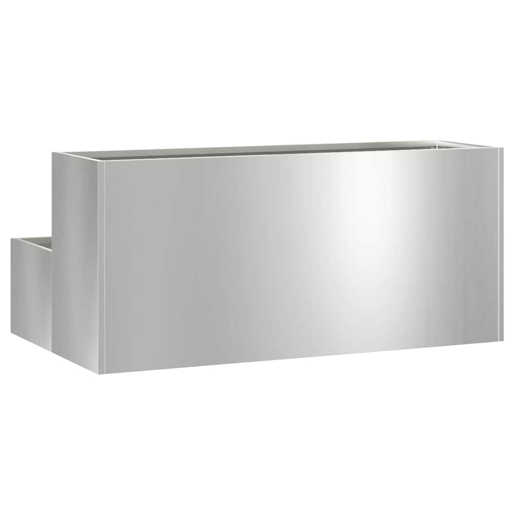 Vrtna saksija Srebrno 100 x 60 x 45 cm Cinkani čelik