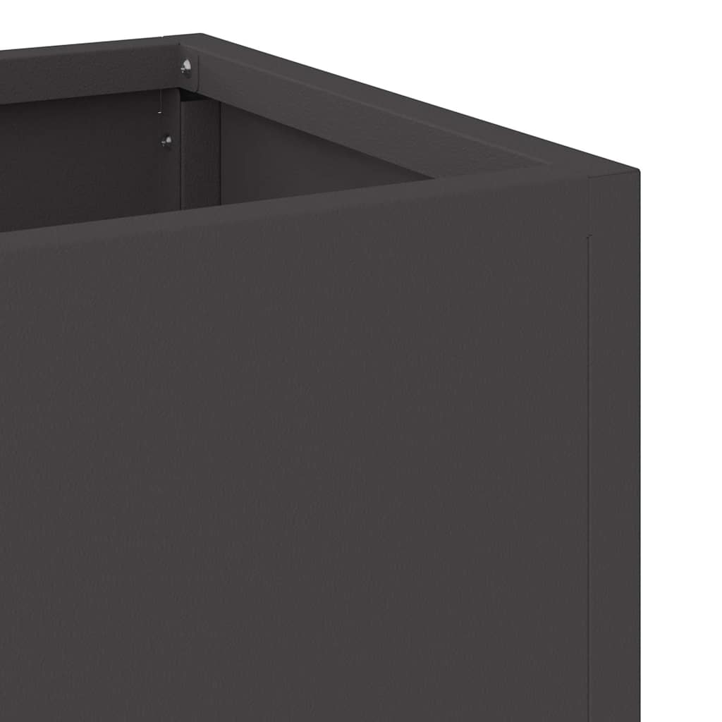 Povišeni Vrtni Planter Crna 100 x 26 x 82 cm Čelik