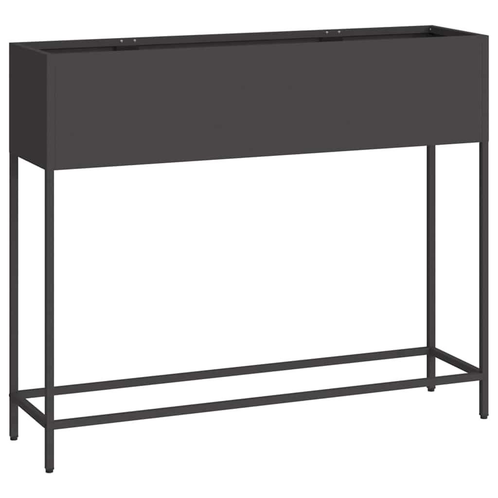 Povišeni Vrtni Planter Crna 100 x 26 x 82 cm Čelik
