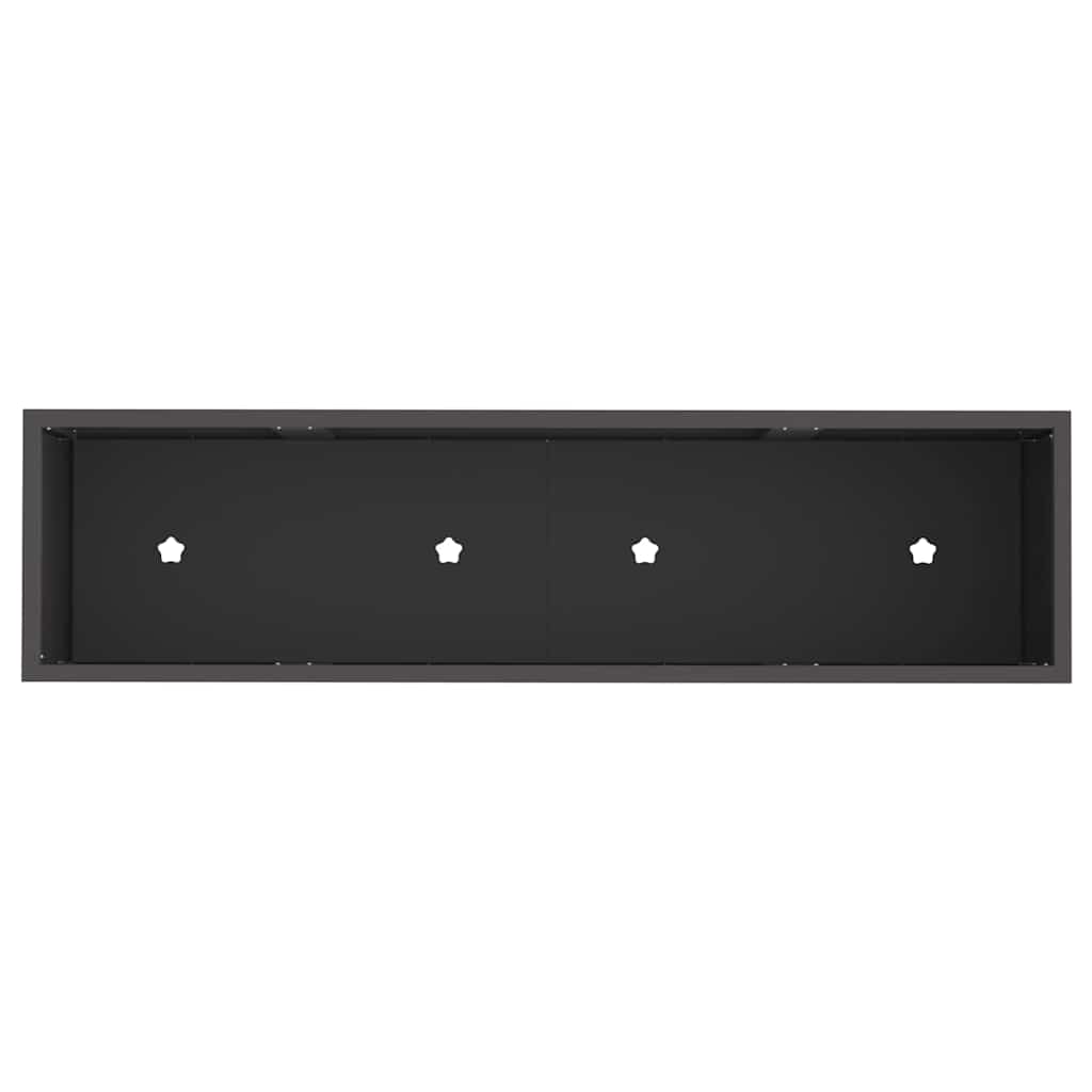 Povišeni Vrtni Planter Crna 100 x 26 x 82 cm Čelik