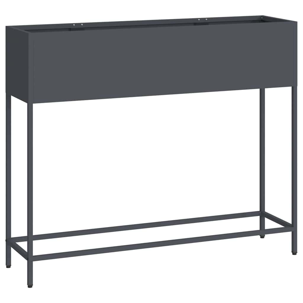 Povišeni Vrtni Planter Antracit 100 x 26 x 82 cm Čelik
