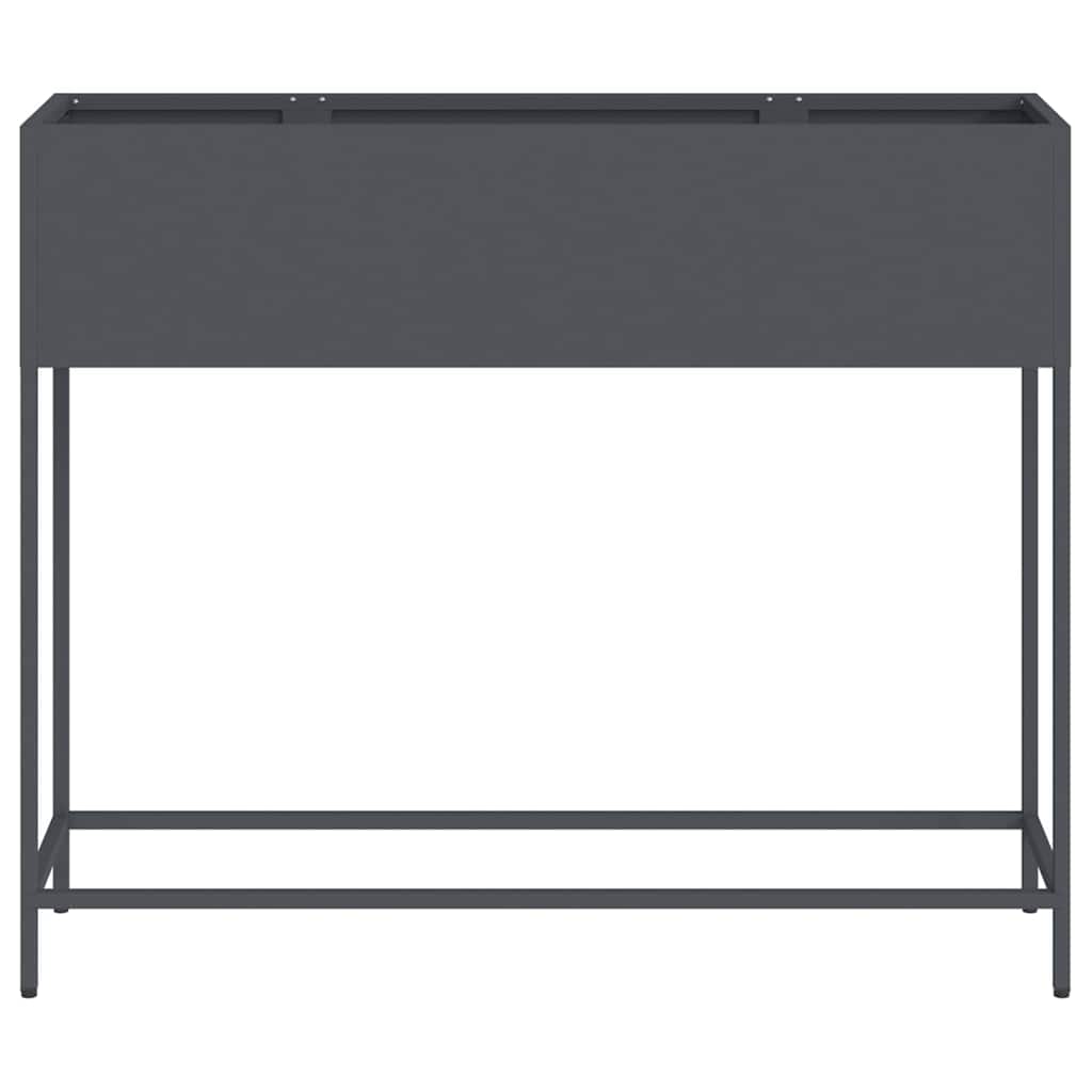 Povišeni Vrtni Planter Antracit 100 x 26 x 82 cm Čelik