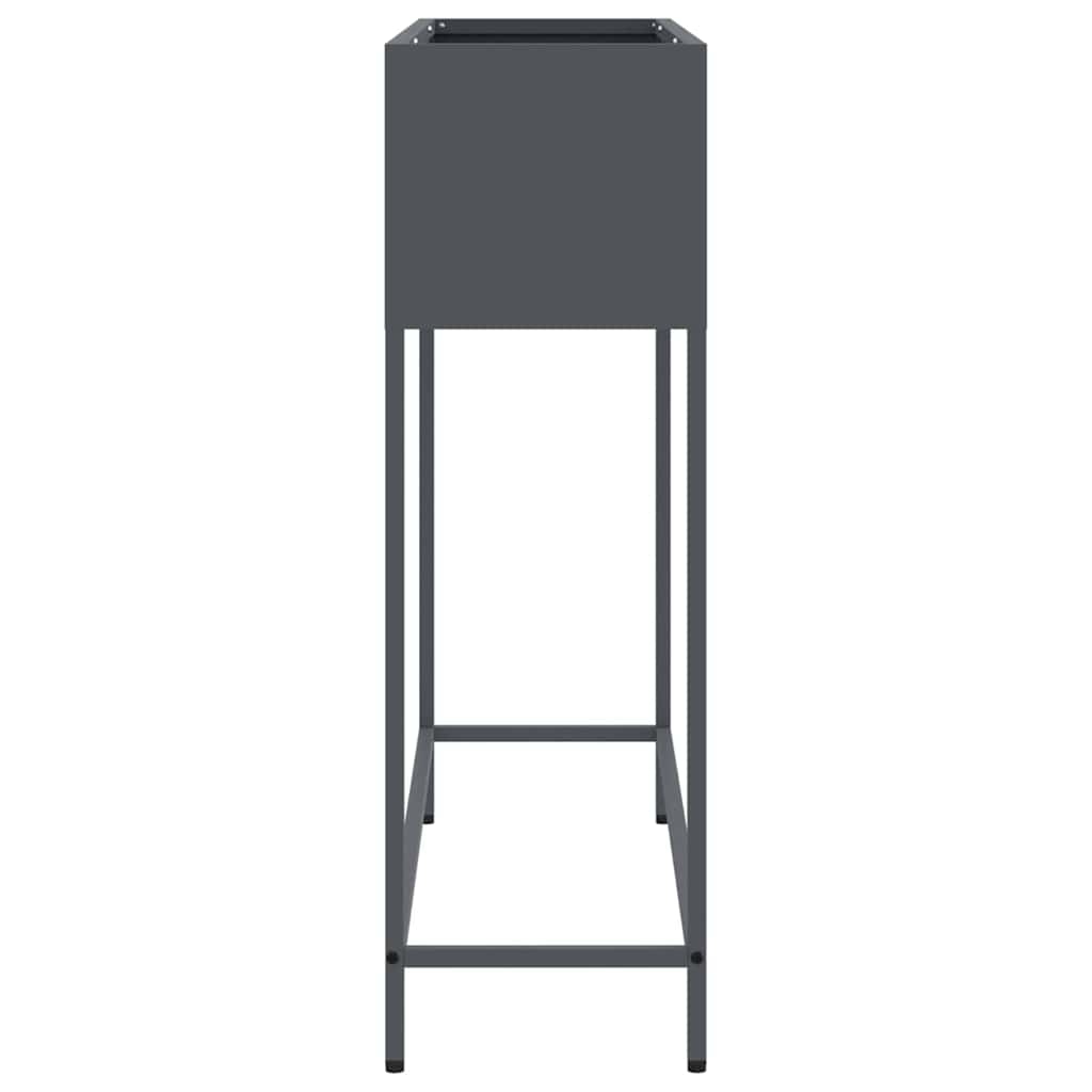 Povišeni Vrtni Planter Antracit 100 x 26 x 82 cm Čelik