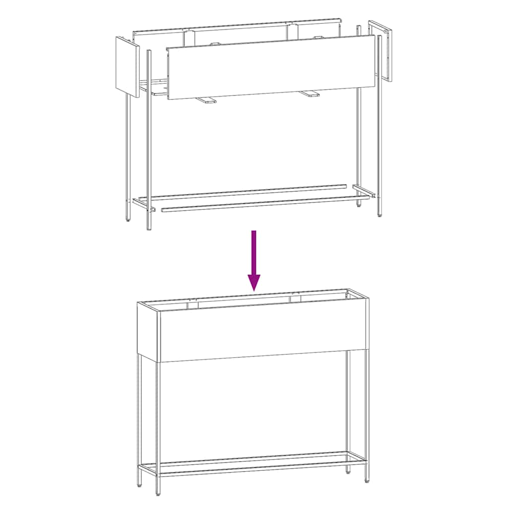 Povišeni Vrtni Planter Maslinovo zelena 100 x 26 x 82 cm Čelik