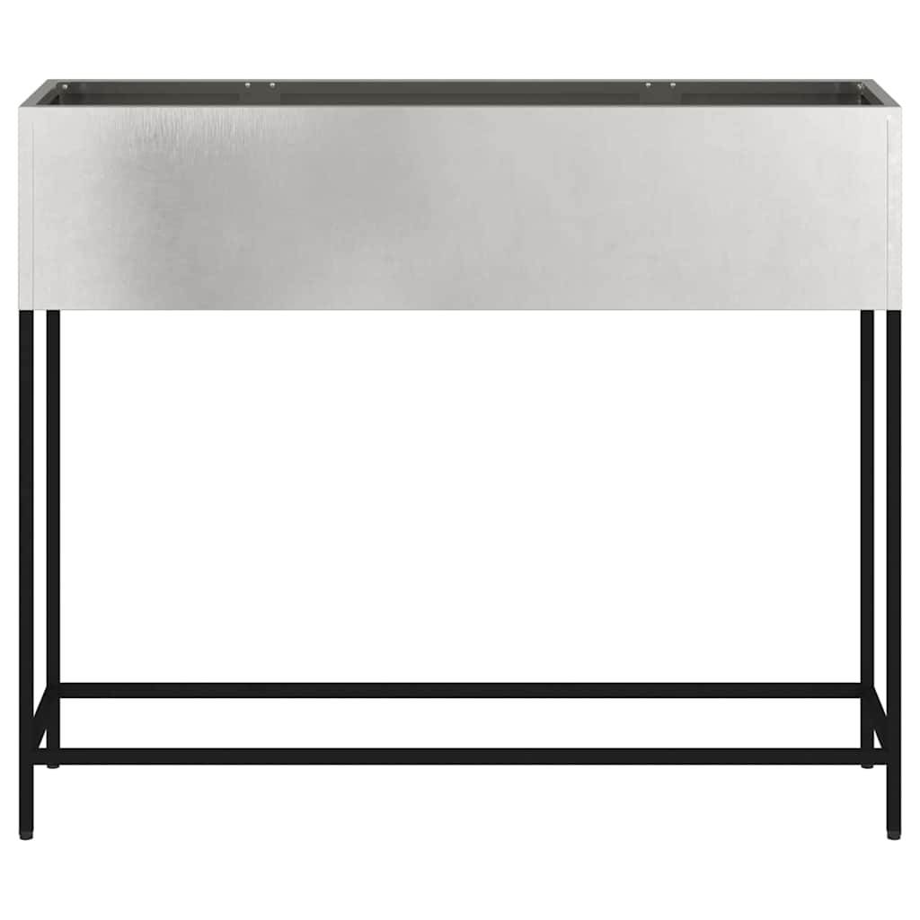 Povišeni Vrtni Planter Srebrno 100 x 26 x 82 cm
