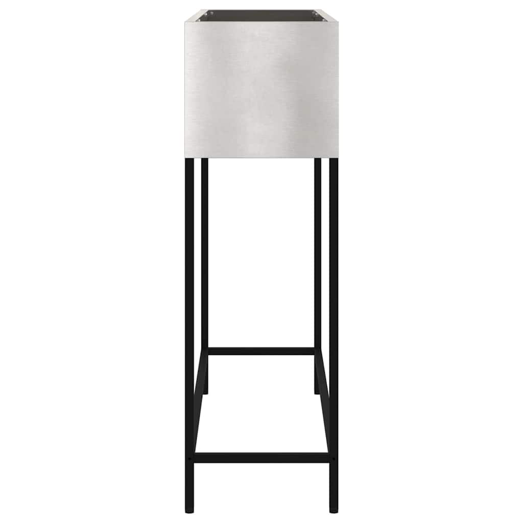 Povišeni Vrtni Planter Srebrno 100 x 26 x 82 cm