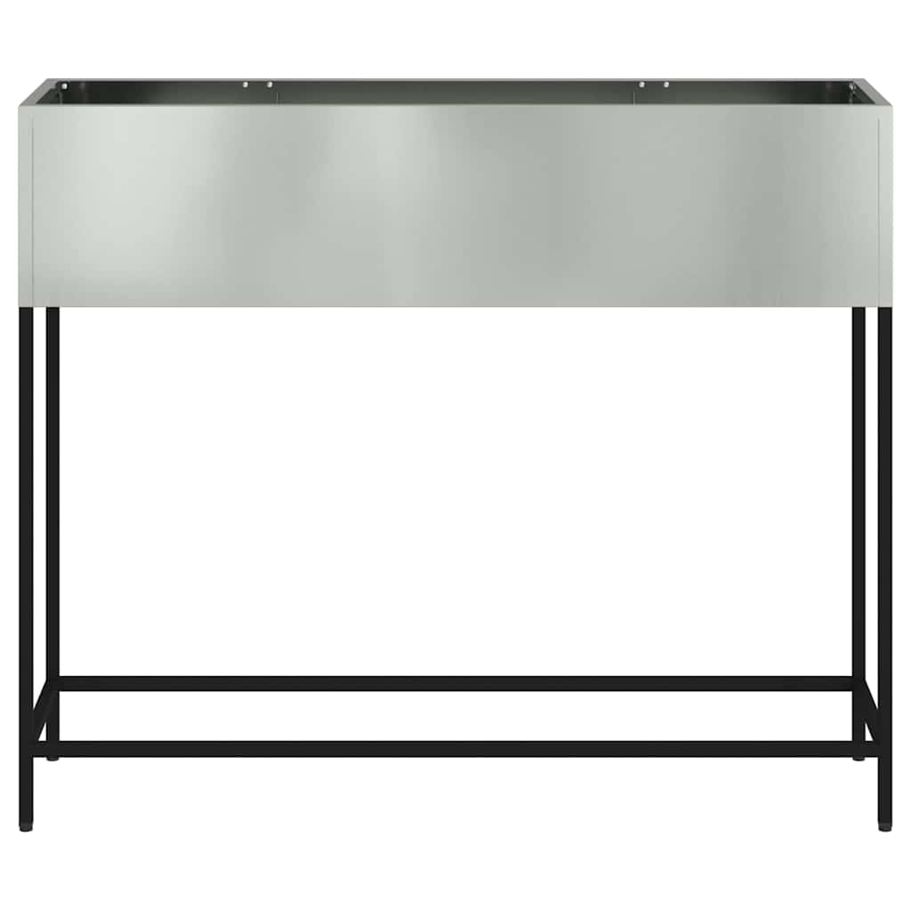 Povišeni Vrtni Planter Srebrno 100 x 26 x 82 cm Cinkani čelik