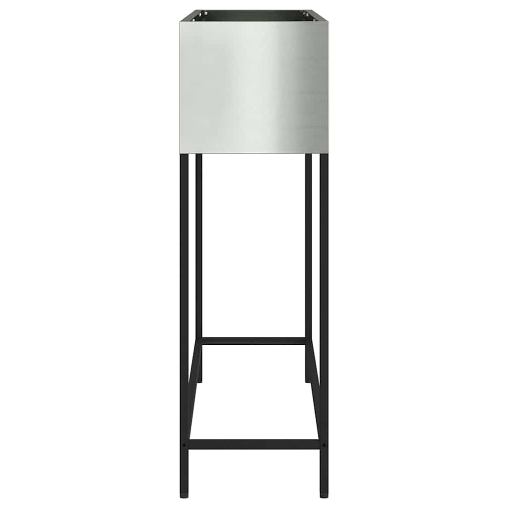 Povišeni Vrtni Planter Srebrno 100 x 26 x 82 cm Cinkani čelik