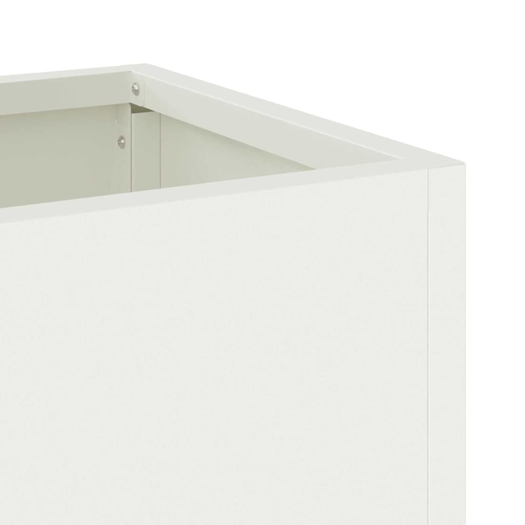 Povišeni Vrtni Planter Bijelo 60 x 26 x 48 cm Čelik