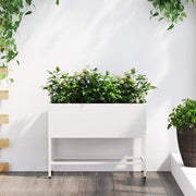 Povišeni Vrtni Planter Bijelo 60 x 26 x 48 cm Čelik