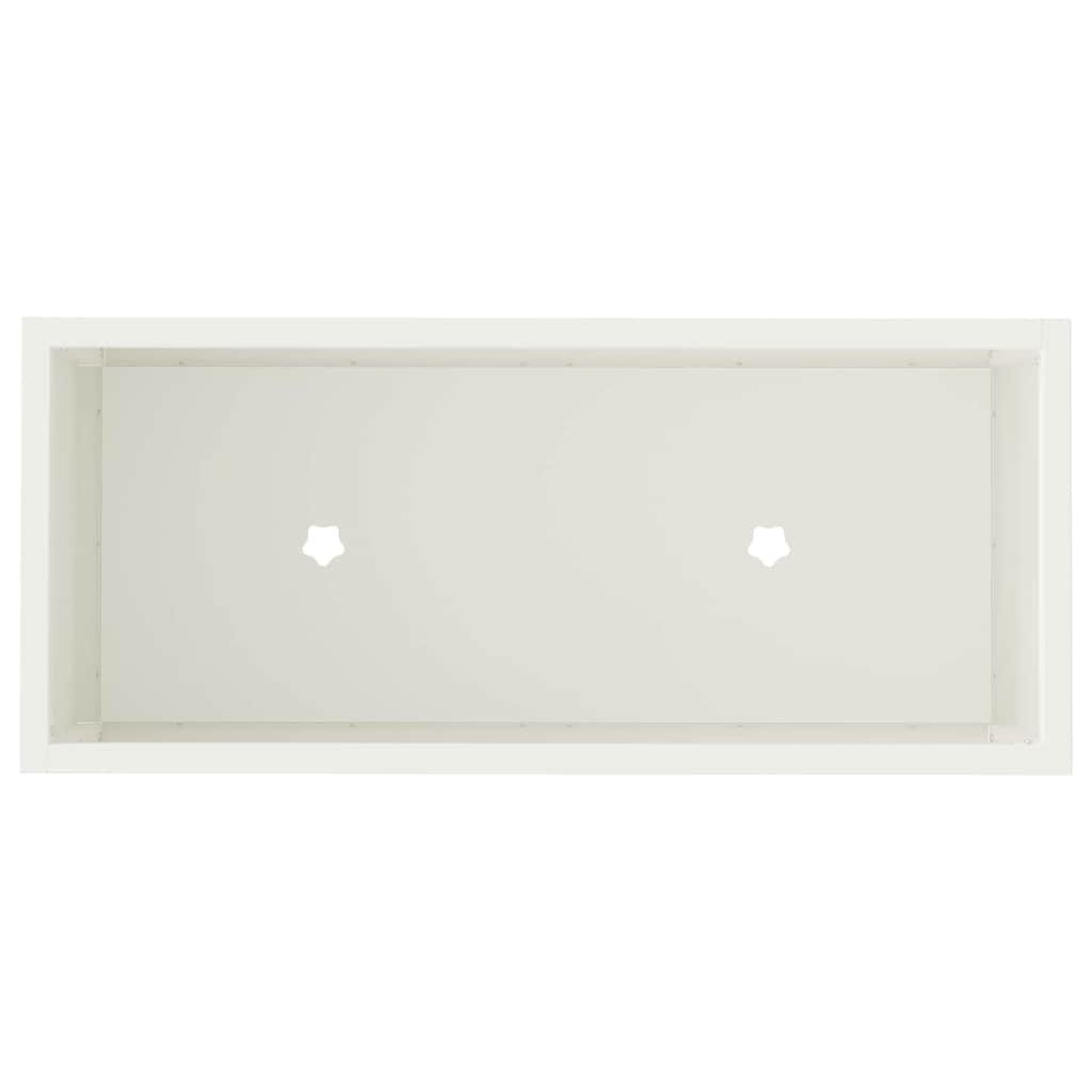 Povišeni Vrtni Planter Bijelo 60 x 26 x 48 cm Čelik