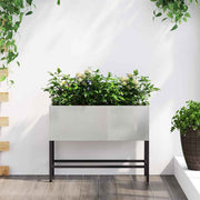 Povišeni Vrtni Planter Srebrno 60 x 26 x 45 cm Nehrđajući čelik