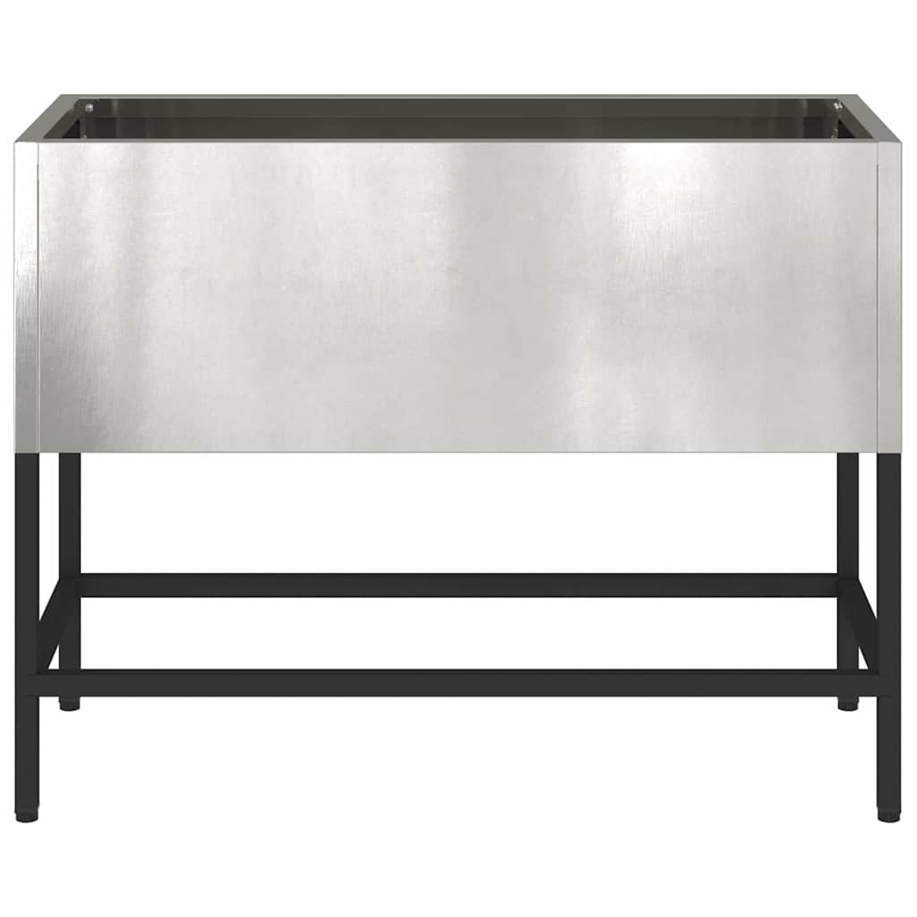 Povišeni Vrtni Planter Srebrno 60 x 26 x 45 cm Nehrđajući čelik
