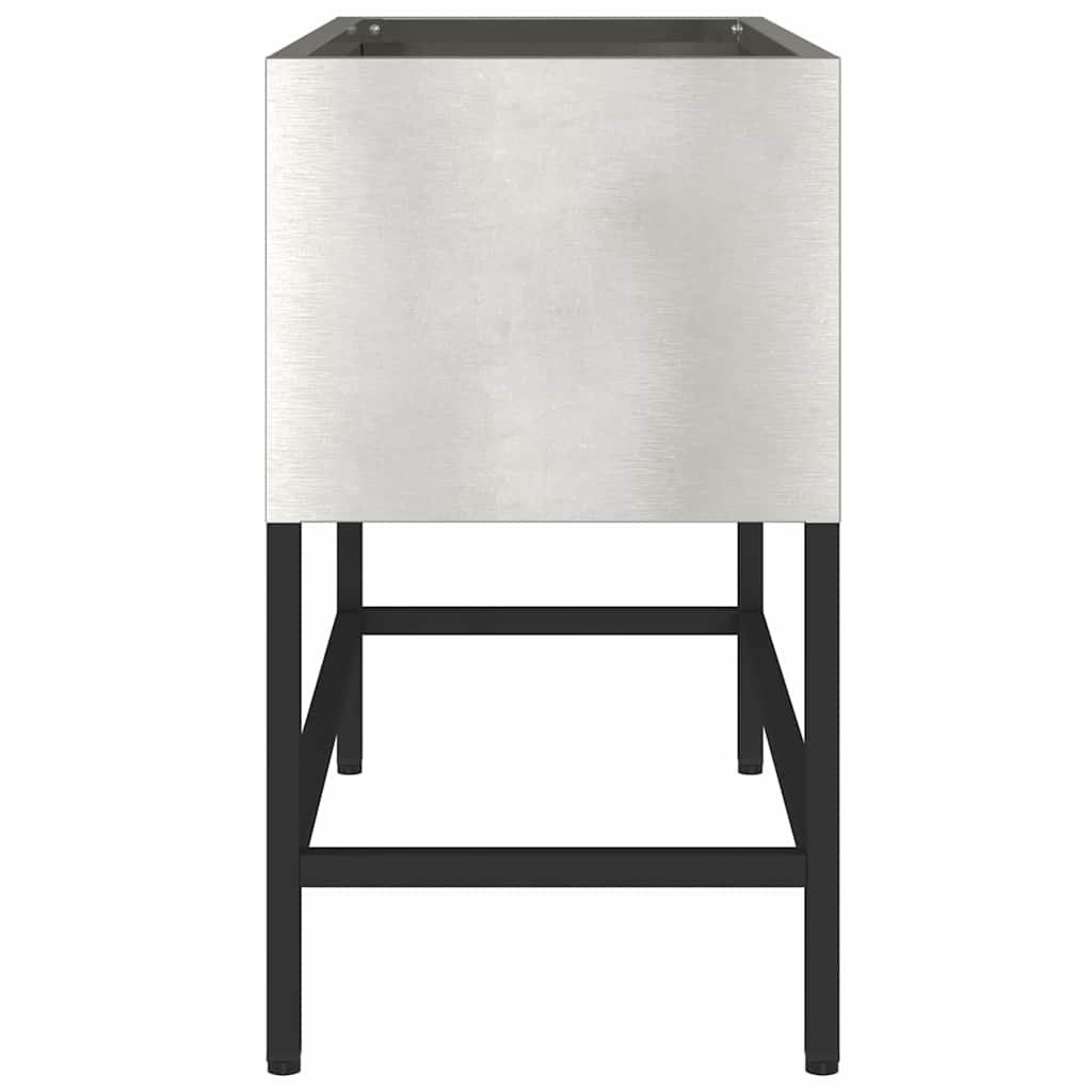 Povišeni Vrtni Planter Srebrno 60 x 26 x 45 cm Nehrđajući čelik