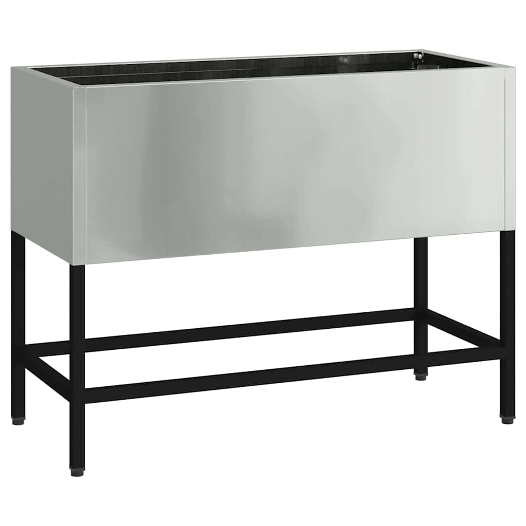 Povišeni Vrtni Planter Srebrno 60 x 26 x 45 cm Cinkani čelik