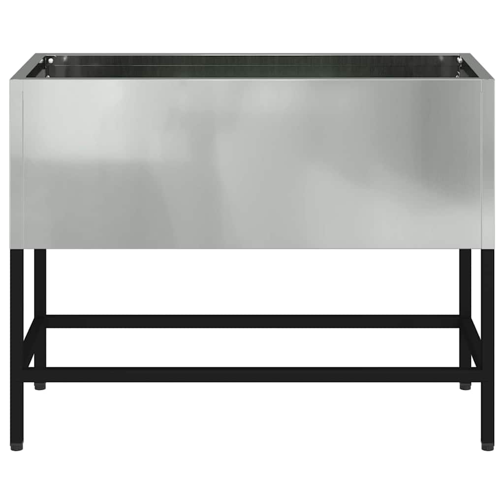 Povišeni Vrtni Planter Srebrno 60 x 26 x 45 cm Cinkani čelik