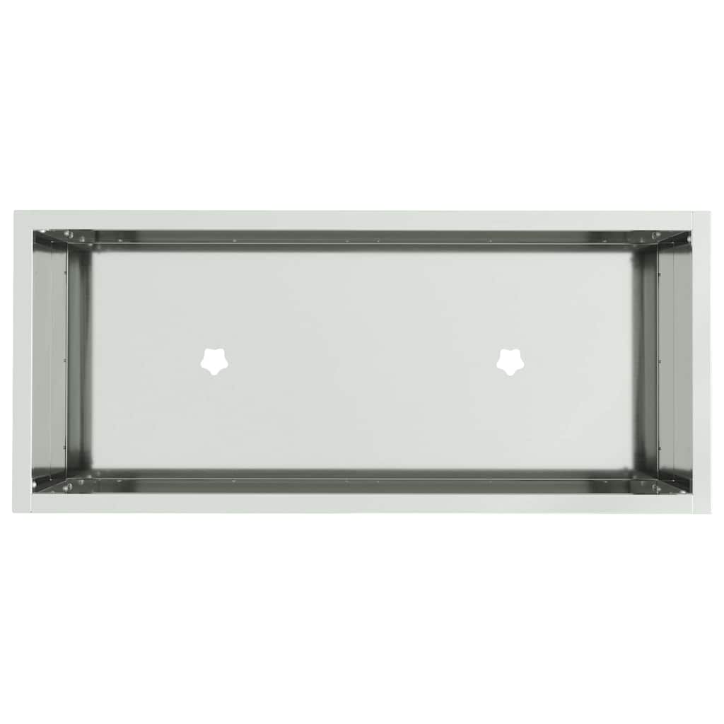 Povišeni Vrtni Planter Srebrno 60 x 26 x 45 cm Cinkani čelik