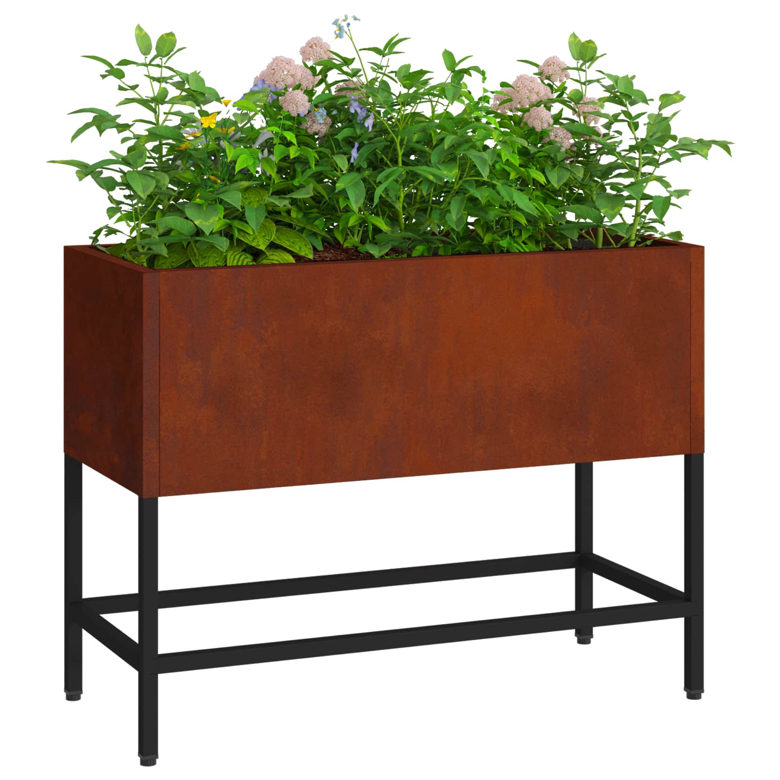 Povišeni Vrtni Planter Rđa 60 x 26 x 45 cm